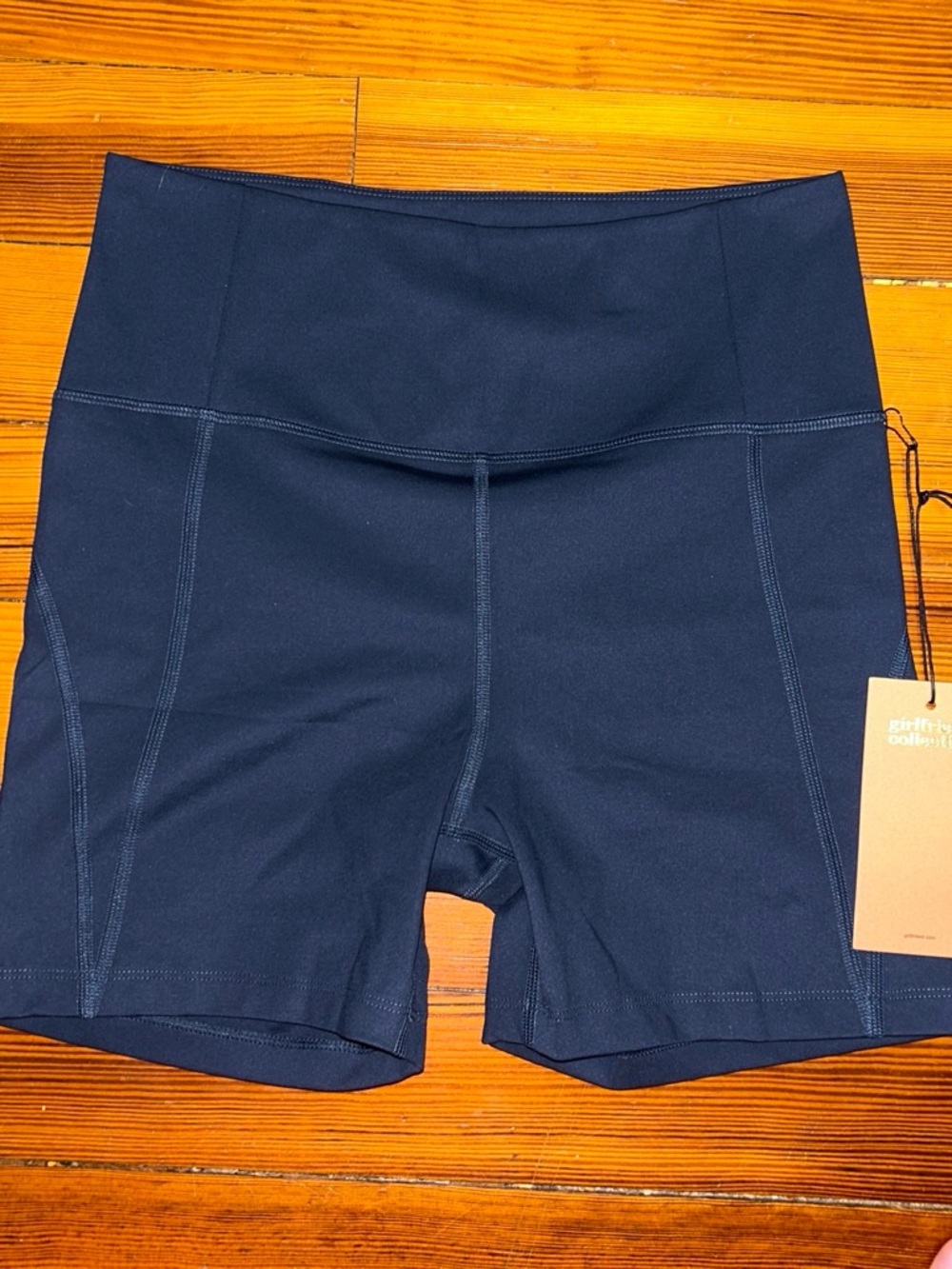 girlfriend collective NEW Navy High-Rise Bike Shorts
